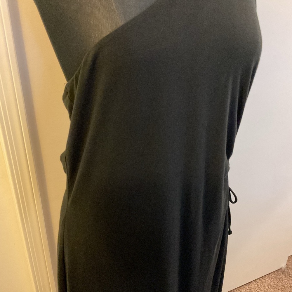 NWT Wild Fable One Shoulder Maxi Dress 2XL Black Hip Cut Out Bodycon Party - Picture 8 of 12